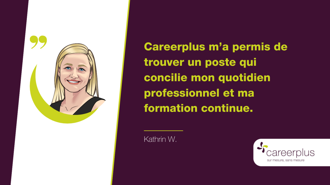Nous avons trouvé un nouveau poste d’infirmière diplômée à 60% à Kathrin dans un EMS de la région de Berne. 